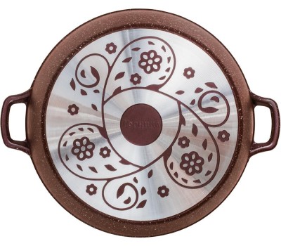 Кастрюля ГОРНИЦА Кастрюля а/пр литая 5,0л стекл/кр Шоколад ТМ
