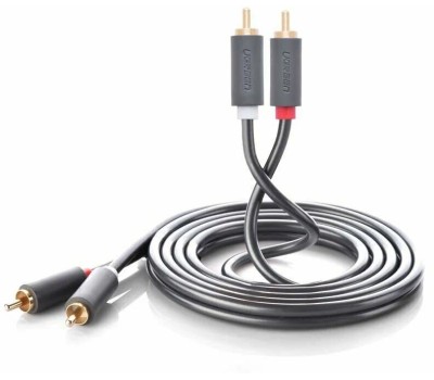UGREEN Кабель AV104 (10517) 2RCA Male to 2RCA Male Cable. Длина: 1,5 м. Цвет: черный