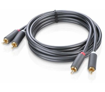 UGREEN Кабель AV104 (10517) 2RCA Male to 2RCA Male Cable. Длина: 1,5 м. Цвет: черный