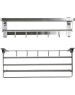 GFmark - Полка для полотенца с опорой, двойная, АНТИВАНДАЛЬНАЯ, складная, из нержавеющей стали марки SUS 304 80145