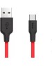 Кабель HOCO (6957531071419) X21 USB (m) - Type-C (m) 1.0m - красный/черный