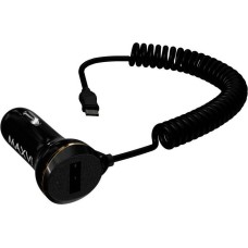 ЗАРЯДНЫЕ УСТРОЙСТВА В ПРИКУРИВАТЕЛЬ MAXVI CCM-211MSC 2.1A, 1USB, цвет: черный, LED индикатор, витой