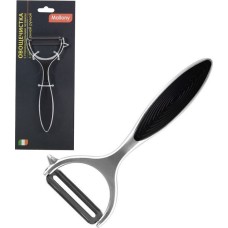 Овощечистка MALLONY Овощечистка MODERNO с горизонтальным лезвием, прорезиненная ручка (984043)