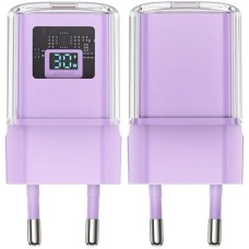 ACEFAST Зарядное устройство с одним портом USB-C A53 Sparkling Series Pd30W Gan USB-C Charger (EU). Цвет: синевато-фиолетовый
