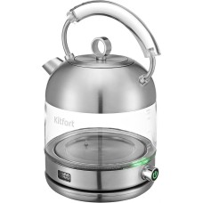 Чайник электрический KITFORT Чайник электрический КТ-6172, 1.7л, стекло/металл