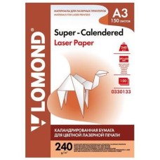 LOMOND Бумага 0330133, A3, для лазерной печати, 150л, 240г/м2, белый, фактура суперкаландрированная, покрытие матовое /матовое