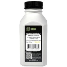 Тонер CACTUS Тонер CS-THPCHUY-100, для HP Color Universal CF540A/CF400A/CF410A/CF400A/CE310, желтый, 100грамм, флакон