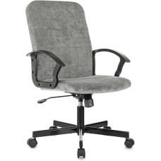 БЮРОКРАТ Кресло Triest Fabric серый Light-19 крестов. металл черный