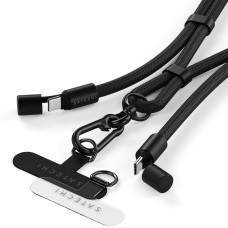 SATECHI Зарядный кабель - ремень через плечо OntheGo Crossbody Lanyard Cable 60W. Длина: 1.5м. Цвет: черный