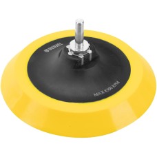 DENZEL Тарелка опорная для дрели и УШМ с липучкой, 150 мм, мягкая, с адаптером c М14 на d8 76249