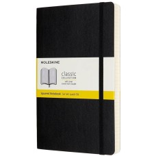 MOLESKINE Блокнот CLASSIC SOFT EXPENDED QP617EXP Large 130х210мм 400стр. клетка мягкая обложка черный