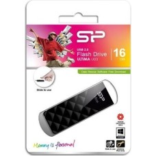 USB флеш SILICON POWER (SP016GBUF2U03V1K) 16GB ULTIMA U03 черный выдвижной