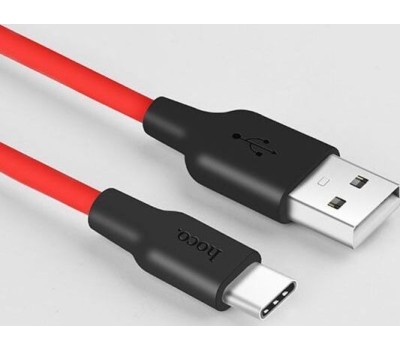 Кабель HOCO (6957531071419) X21 USB (m) - Type-C (m) 1.0m - красный/черный