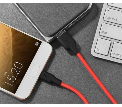 Кабель HOCO (6957531071419) X21 USB (m) - Type-C (m) 1.0m - красный/черный
