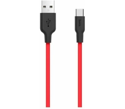 Кабель HOCO (6957531071419) X21 USB (m) - Type-C (m) 1.0m - красный/черный