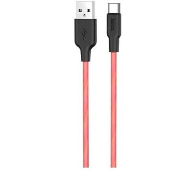 Кабель HOCO (6957531071419) X21 USB (m) - Type-C (m) 1.0m - красный/черный