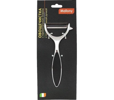 Овощечистка MALLONY Овощечистка MODERNO с горизонтальным лезвием, прорезиненная ручка (984043)