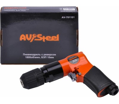 AV Steel (AV-701101) Пневмодрель 1800 об\мин, БЗП 10мм
