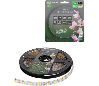 led-лента SMARTBUY (SBL-IP20-14-4-3000K) LED лента SMD 5050/60-IP20-14,4W/3000K 5