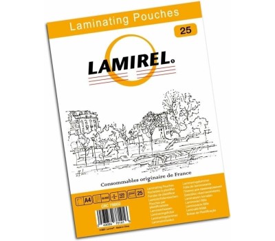 FELLOWES Пленка для ламинирования 125мкм A4 (25шт) глянцевая 216x303мм Lamirel (LA-78802)