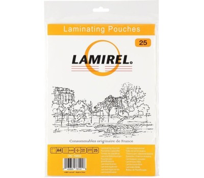 FELLOWES Пленка для ламинирования 125мкм A4 (25шт) глянцевая 216x303мм Lamirel (LA-78802)