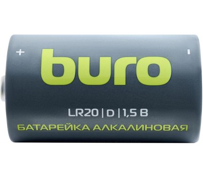 BURO Батарея Alkaline LR20 D 18000mAh (2шт) блистер
