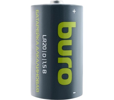 BURO Батарея Alkaline LR20 D 18000mAh (2шт) блистер