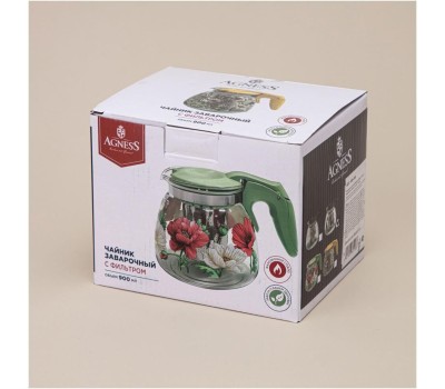 Чайник заварочный AGNESS 885-106 FAMILY FARM 900мл