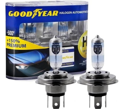 Лампа галогенная GOODYEAR GY Н4 12V 60/55W P43t Premium +150% (бокс: к-т 2шт)