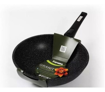Посуда МЕЧТА 078802 Гранит black WOK 28 см съемная ручка
