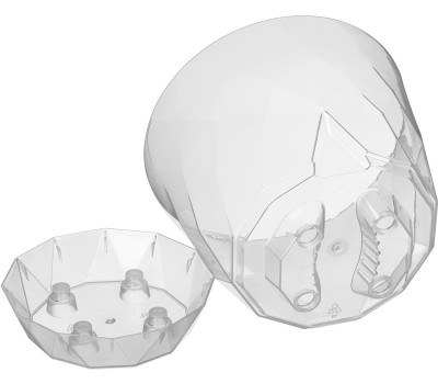 Горшок цветочный HOMVER Laurel для орхидей D175мм, 2,3л с поддоном (бесцветный) 221615101/00