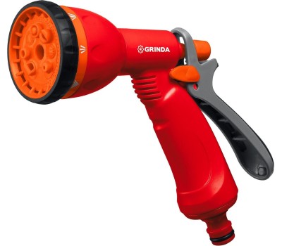 GRINDA P-8, 8 режимов, курок сзади, пластиковый, поливочный пистолет (8-427370)