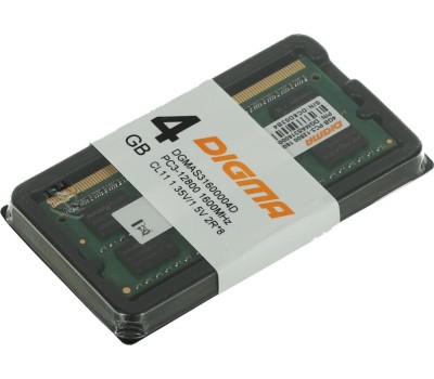 Оперативная память DIGMA Оперативная память DGMAS31600004D DDR3 - 1x 4ГБ 1600МГц, для ноутбуков (SO-DIMM), Ret