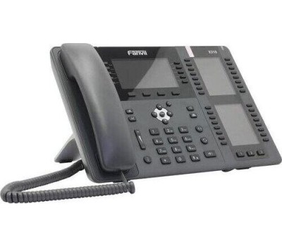 IP-телефон Fanvil X210 20 линии SIP, HD аудио,имеет цветной дисплей 4.3 дюймов 480x272, 3 ЖК дисплея, имеет 2 порта Gigabit LAN, питание PoE, 106 DSS/BLF ключи, WIFI, Bluetooth