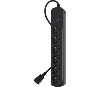 Сетевой фильтр IPPON Сетевой фильтр BK-6-UPS-1.8-10-B, 1.8м, черный