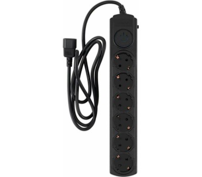 Сетевой фильтр IPPON Сетевой фильтр BK-6-UPS-1.8-10-B, 1.8м, черный