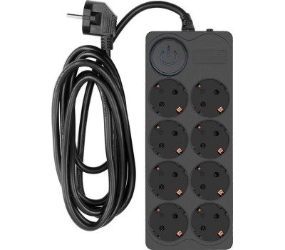 Сетевой фильтр IPPON Сетевой фильтр BK-8-EU-3-16-B, 3м, черный