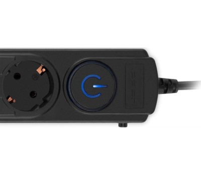 Сетевой фильтр IPPON Сетевой фильтр BK-6-EU-5-10-B, 5м, черный