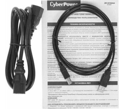 ИБП CYBERPOWER ИБП VP1200EILCD {Line-Interactive, Tower, 1200VA/720W USB/RS-232/RJ11/45 (4 + 4 С13), 12В/7,2 Ач х 2}