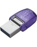 Флешка KINGSTON Флешка USB DataTraveler microDuo 3C 128ГБ, USB3.0, фиолетовый [dtduo3cg3/128gb]