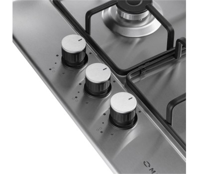 Варочная панель газовая MAUNFELD Газовая варочная панель EGHS.43.3STS-ES/G, 3 конфорки, нержавеющая сталь, серебристый