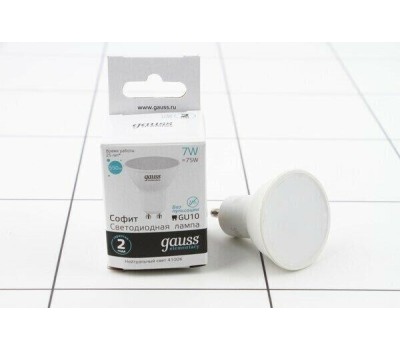 GAUSS Лампа LED GU10, рефлектор, 7Вт, одна шт. [13627]