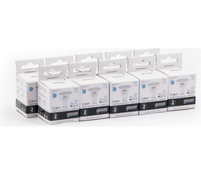 GAUSS Лампа LED GU10, рефлектор, 7Вт, одна шт. [13627]