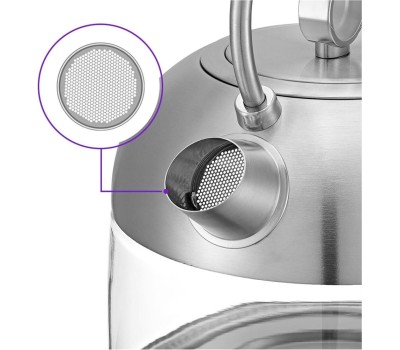 Чайник электрический KITFORT Чайник электрический КТ-6172, 1.7л, стекло/металл