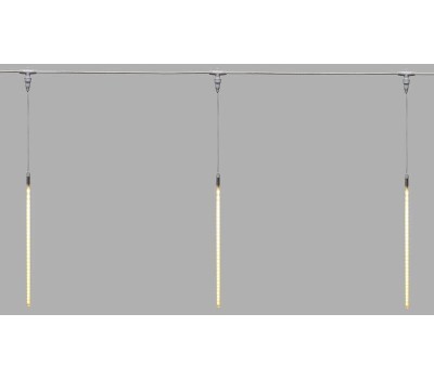 NEON-NIGHT Гирлянда Тающие сосульки комплект 10 шт. х 50см, шаг 100см, 600 LED ТЕПЛЫЙ БЕЛЫЙ, белый каучук, IP65, 24В, соединяется