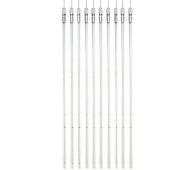 NEON-NIGHT Гирлянда Тающие сосульки комплект 10 шт. х 50см, шаг 100см, 600 LED ТЕПЛЫЙ БЕЛЫЙ, белый каучук, IP65, 24В, соединяется