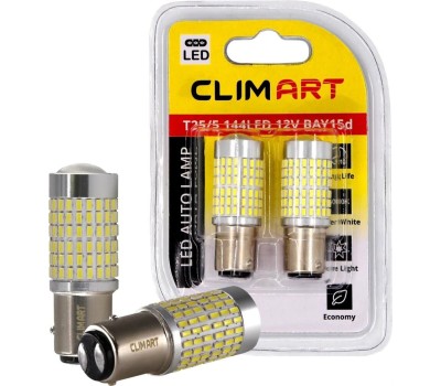 Лампа светодиодная CLIM ART Лампа светодиодная CA T25/5 144LED 12V (P21/5W) /к-т 2шт