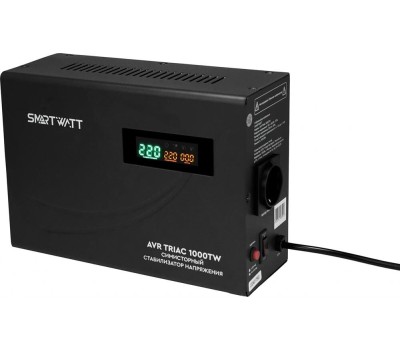 SMARTWATT Стабилизатор напряжения AVR Triac 1000TW черный [4512020380001]