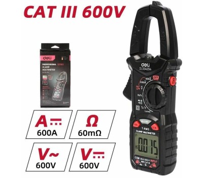 DELI Токоизмерительные клещи цифровые DL334204