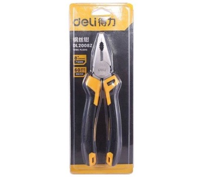 Комбинированные плоскогубцы DELI Комбинированные плоскогубцы DL2008Z 200мм, сталь CrV, прорезиненная двухкомпонентная ручка
